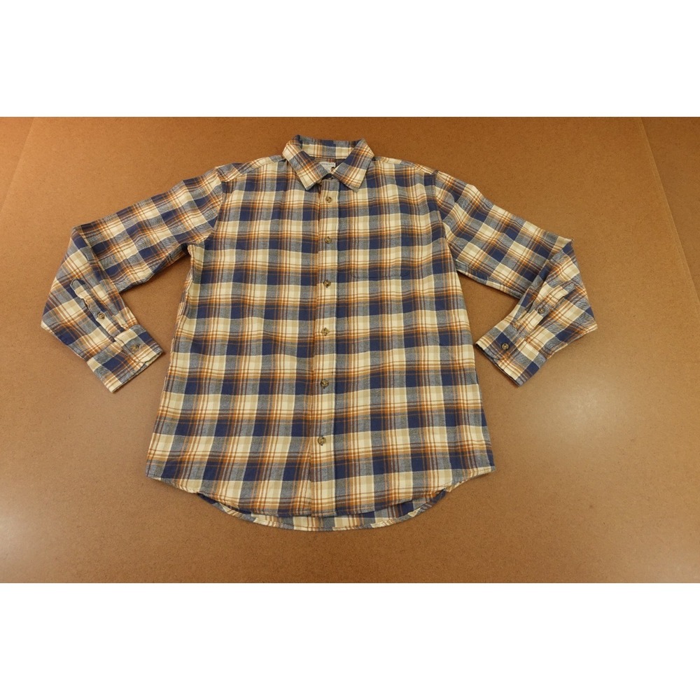 J.Crew Boys 14 Blue Beige Plaid BK134 Crewcuts Button-Up Flannel Shirt NWT